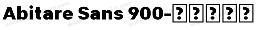 Abitare Sans 900字体转换